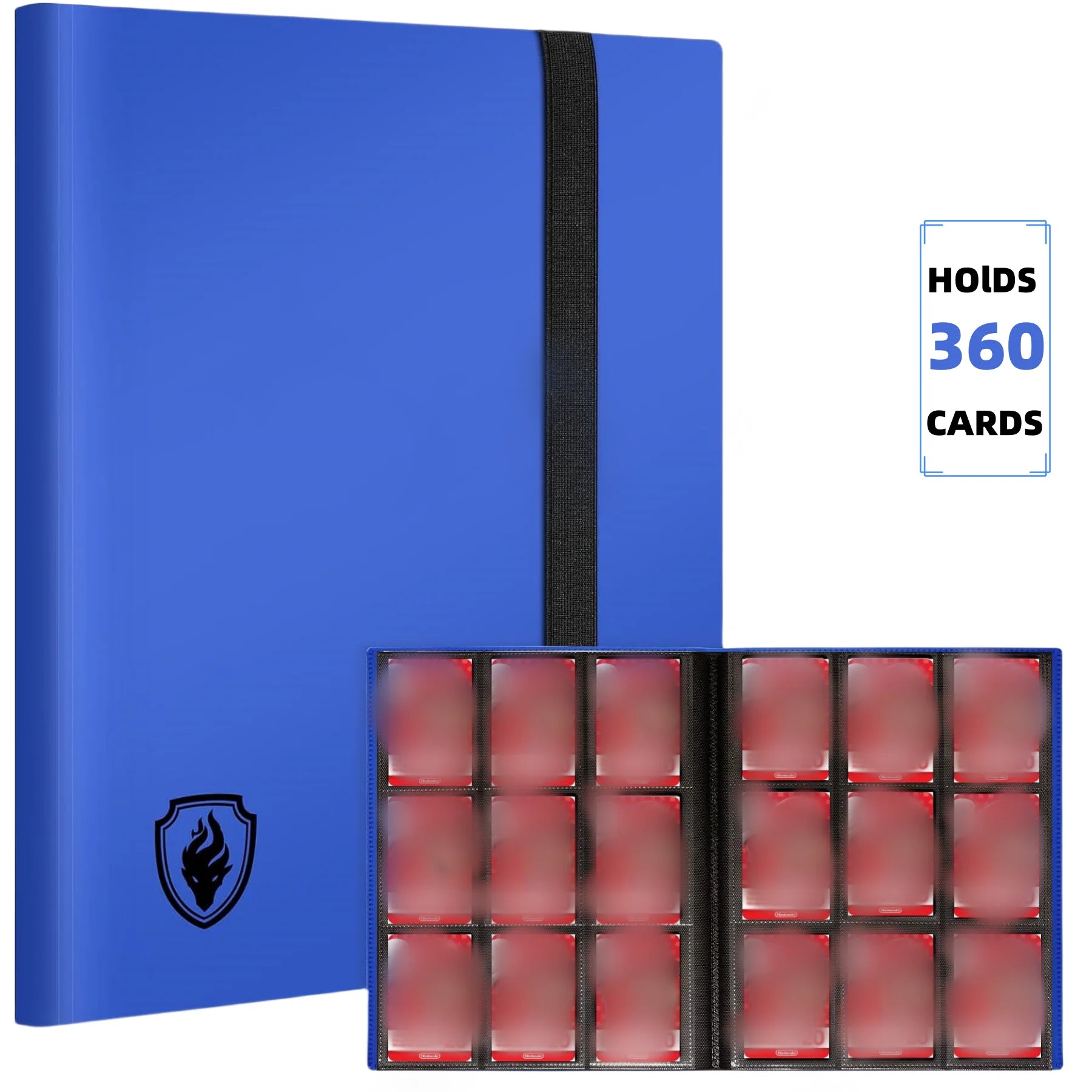 Classeur à Cartes avec Fermeture Zippée – 9 Poches, Capacité 360 Cartes, Couverture Premium