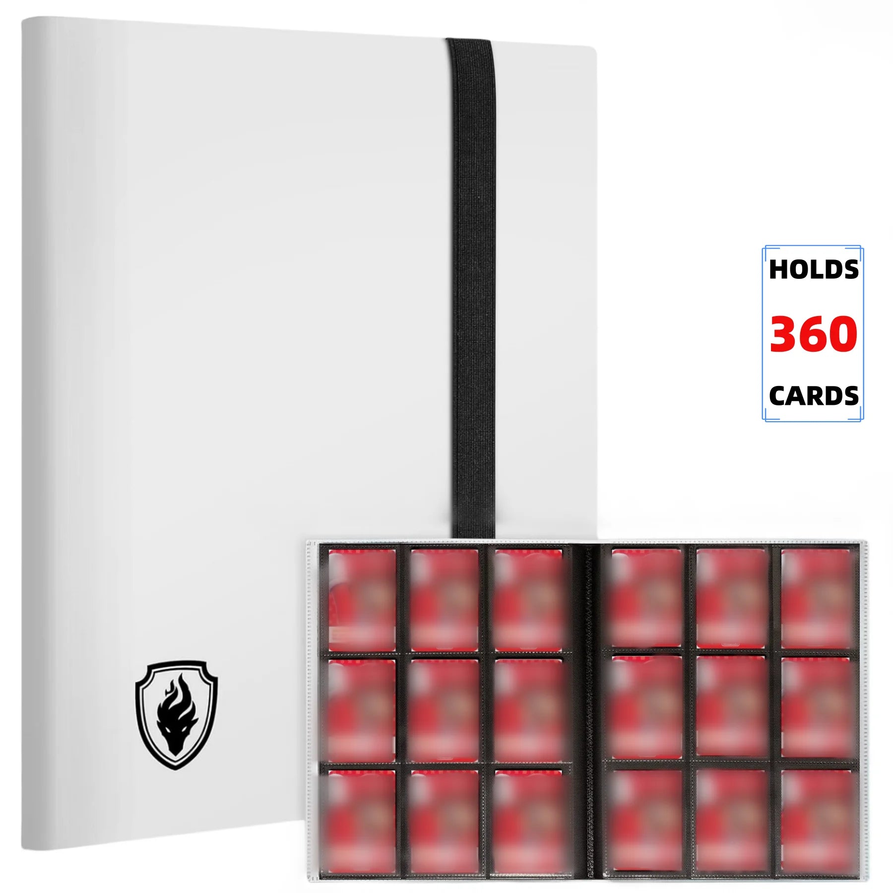 Classeur à Cartes avec Fermeture Zippée – 9 Poches, Capacité 360 Cartes, Couverture Premium